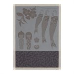 Torchon Kokeshi Ardoise 80 cm Le Jacquard Français